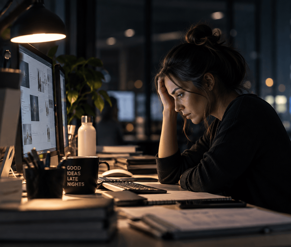 Professional researching signs of disconnected advertising campaigns